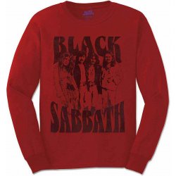 Black Sabbath tričko Band and Logo red