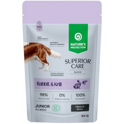 Nature's Protection Superior Care Dog Junior Rabbit & Krill 85 g – Zbozi.Blesk.cz