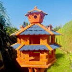 Darlux Ptačí budka dřevěná vila velikost XXL modrá – Zboží Dáma