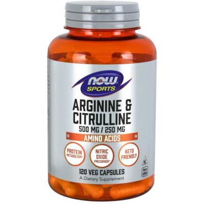 NOW Foods Arginine & Citrulline 120 kapslí – Zbozi.Blesk.cz