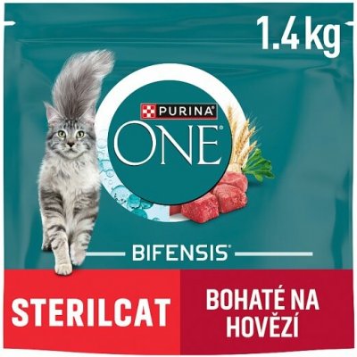 Purina ONE Bifensis Sterilised granule pro kočky hovězí 1,4 kg – Hledejceny.cz