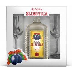 Old Herold Bošácka Slivovica 52% 0,7 l (dárkové balení 2 sklenice)