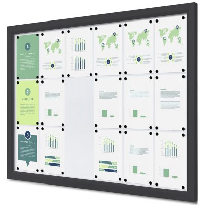 Jansen Display Venkovní uzamykatelná vitrína Slim 18 x A4 – Zboží Dáma