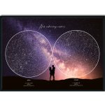 Jen tak z lásky Hvězdná dvojmapa Vašeho životního okamžiku 50x70 cm Barva pozadí: Bílá, Volba rámu: Bez rámu – Sleviste.cz