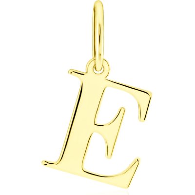Gemmax Jewelry Zlatý přívěsek písmeno E tiskací GUPYN 43261 – Zboží Mobilmania