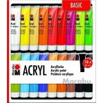 Sada akrylových barev Marabu 18x36 ml – Zboží Dáma