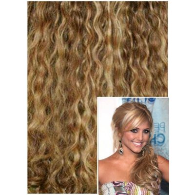 Clip in KUDRNATÝ CULÍK 60cm KANEKALON PŘÍRODNÍ / SVĚTLEJŠÍ BLOND – Zbozi.Blesk.cz