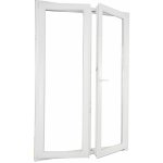 ALUPLAST Plastové dvoukřídlé balkonové dveře Pravé Trojsklo bílá 140 x 210 cm – Sleviste.cz
