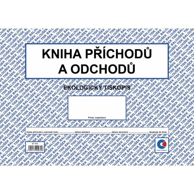 Baloušek tisk ET372 Kniha příchodů a odchodů A4, 40str. – Zboží Dáma