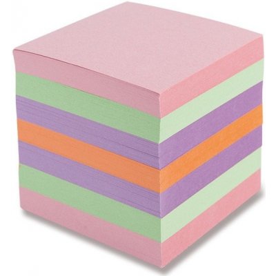Poznámkový bloček barevný - nelepený 90 × 90 × 90 mm, 800 listů – Zboží Mobilmania