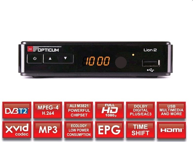 Opticum Lion 2 DVB-T2 od 1 000 Kč - Heureka.cz