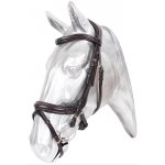 Kentaur Anatomická uzdecka s konstrastním prošitím hnědá – Zboží Mobilmania