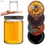 16x SKLENICE 540ML ZAVAŘOVACÍ SKLENICE NA MED A DŽEM ŠROUBOVACÍ VÍČKO 82MM – Hledejceny.cz