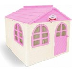 Doloni dětský zahradní domeček šedo-bílo-růžový – Hledejceny.cz