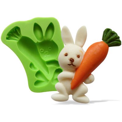 Silikonová formička - zajíček s mrkví – Hledejceny.cz
