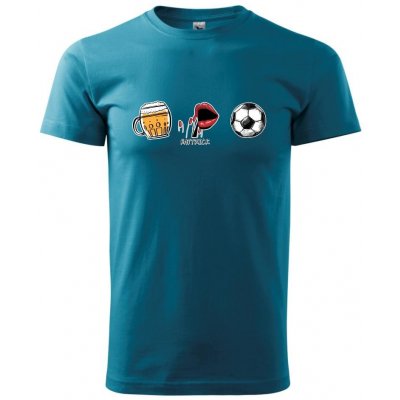 Hattrick fotbal klasické pánské triko tmavý tyrkys – Zboží Mobilmania