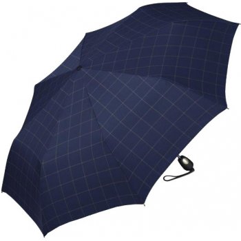 Pánský vystřelovací deštník Esprit Gents Mini Tecmatic modré káro 50352 Černá