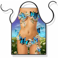 KupMa Zástěra Žena s květinami a motýly