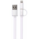 REMAX datový kabel 2v1 Aurora, USB 2.0 typ A samec na Lightning a USB 2.0 micro-B, 1m