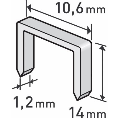 Extol 8852205 spony, balení 1000ks, 14mm, 10,6x0,52x1,2mm – Zbozi.Blesk.cz