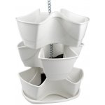 Prosperplast COUBI HERBAL kaskádový květináč 29,5x29,5x88 cm 9l bílá DKN300W – Zboží Mobilmania