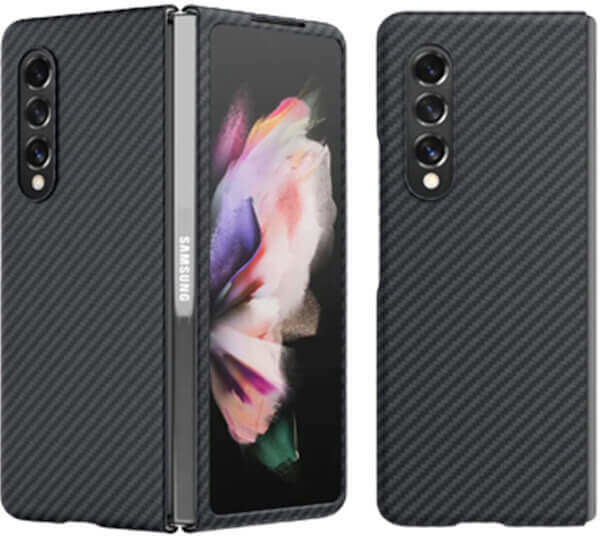 SES Ochranný plastový obal karbon Samsung Galaxy Z Fold 5 5G F946B - černé
