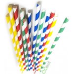 COpack Brčka papírová JUMBO 10 x 250 mm barevný mix 100 ks – Zboží Dáma