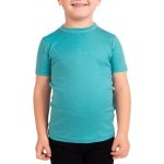Vlnka Dětské Merino tričko s krátkým rukávem tyrkysová – Sleviste.cz