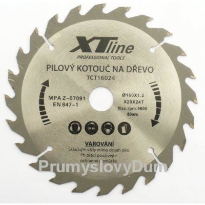 XTline TCT20024 Pilový kotouč 200 x 30 mm 24 zubů SK plátky