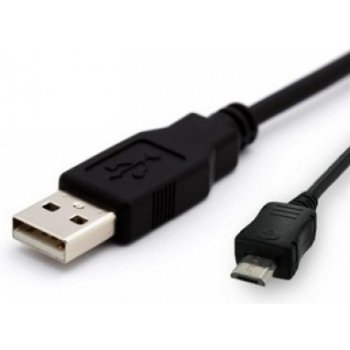 4Word 07598 USB 2.0 A(M) - microUSB B(M), 0,8m, černý