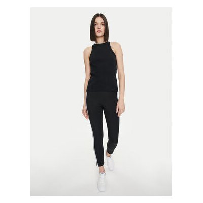 adidas Legíny Essentials 3-Stripes High-Waisted Single Jersey Leggings IC7151 Černá – Zboží Mobilmania