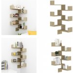 vidaXL Nástěnné rohové police 2 ks Sonoma dub 40x40x50 cm materiál na bázi dřeva - Nástěnná police - Nástěnné police - Nástěnný úložný prostor - Nástěnné police – Hledejceny.cz