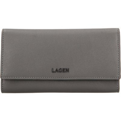 Lagen Dámská kožená peněženka Lagen dlouhá BLC5065 šedá – Zboží Mobilmania