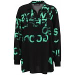 Doris Streich dámská tunika černá se zeleným potiskem – Zboží Mobilmania