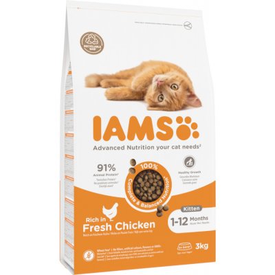 IAMS Advanced Nutrition Kitten Fresh Chicken 3 kg – Zboží Mobilmania