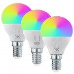 Immax NEO LITE SMART sada 3x žárovka LED E14 6W RGB+CCT barevná a bílá, stmívatelná, Wi-Fi, P45, TUYA – Hledejceny.cz
