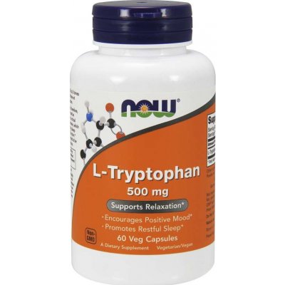 NOW Foods L-Tryptofan 500 mg 60 rostlinných kapslí