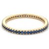 Prsteny Beny Jewellery Zlatý Eternity Prsten se Modrými Kameny 7131785