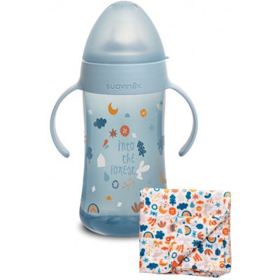 Suavinex láhev forest druhá s oušky modrá 270ml – Sleviste.cz
