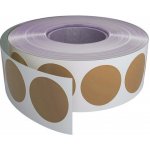 CDRmarket ETRL-TTR-BR-20 Samolepicí etikety kulaté 20 mm 2000 ks hnědé papírové pro TTR role – Sleviste.cz