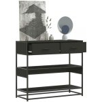 vidaXL Konzolový stolek černý 90x35x80 cm kompozitní dřevo 11461.849179 – Sleviste.cz