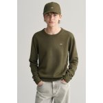 Gant Shield Classic Cotton C-neck zelená – Zboží Dáma