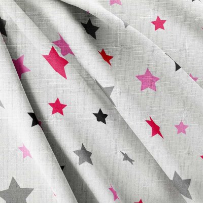 IMPAR Strukturovaná tkanina – Stars (pink) – Hledejceny.cz