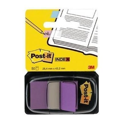 3M POSTIT Samolepicí záložky se zásobníkem, fialová, 25 x 43 mm, 50 listů, 3M POSTIT 7000144933 ,balení 50 ks – Hledejceny.cz
