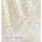 Krajkové svatební vývazky K04 (Light Gold) – Zboží Dáma