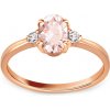 Prsteny iZlato Forever prsten z růžového zlata s morganitem a diamanty Dahlia IZBR562R