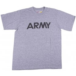 Tričko Armáda U.S. krátký rukáv Soffe s nápisem šedé
