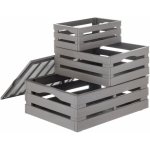 Bama Plastová dekorativní bedýnka TINA 3 - barva hnědá – Sleviste.cz