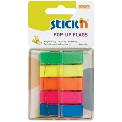 Záložky samolepicí Stick´n 45x12 mm, 5x40 lístků – Hledejceny.cz