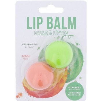 2K Duo Lip Balm Pro hydrataci rtů balzám na rty 2,8 g + balzám na rty 2,8 g Peach Watermelon